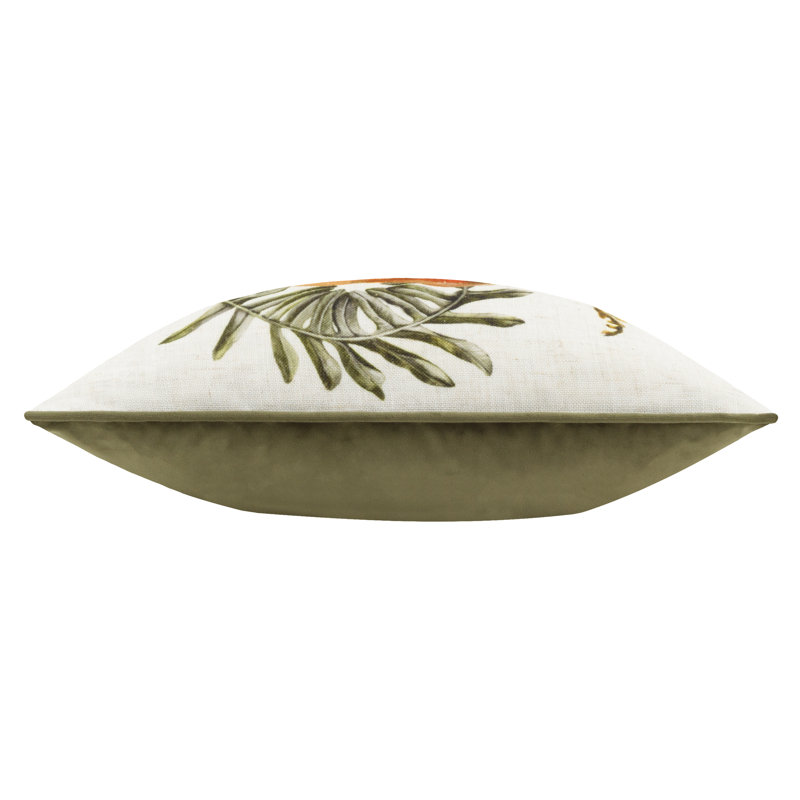 Ringsted Square Throw Cushion Cover, Cream/Green Abstract
