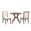 Ensemble de table de salle à manger, table ronde de 39,4 po + 2 chaises - ensemble de cuisine en bois massif traditionnel-428748199-428748194
