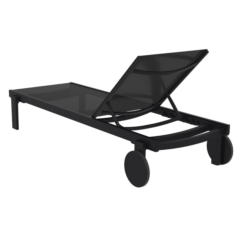 Chaise longue Casablanca Sling, Noir, Noir