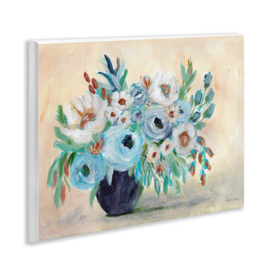 Round Blooms Bouquet Wall Plaque Art by Amanda Hilburn