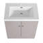 Meuble-lavabo autoportant de 30 po avec lavabo en résine et 2 portes d'armoire à fermeture en douceur (emballage KD)