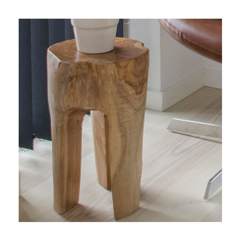 Rain Solid Wood Accent Stool