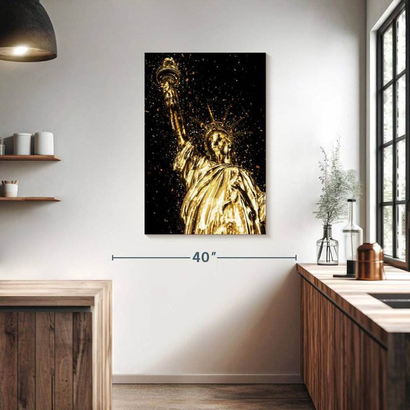 Aime Golden Lady Liberty, 39" H x 26" W