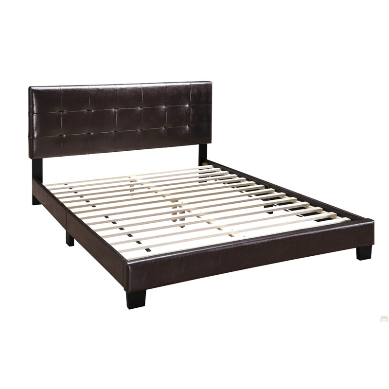 Tête de lit rectangulaire en similicuir 1Pc, Brun, Grand lit