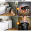 Armoire à poubelle inclinable avec tiroir caché et planche à découper 10 gallons - Support de cuisine autoportant pour les déchets et le recyclage sans animaux, blanc