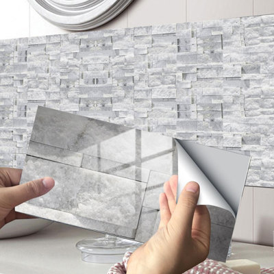 9pcs Crystal Tile Stickers DIY Self-Adhesive Wall Stickers