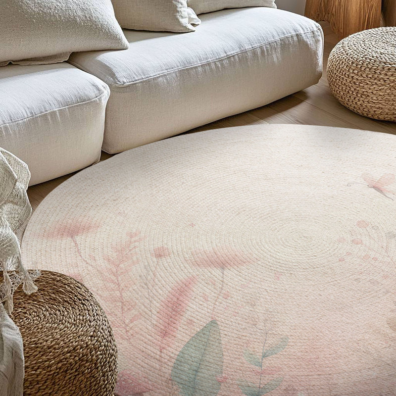 Tapis tressé Enchanted Meadow, Rond 5 pi