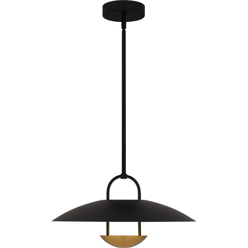 Bingham Integrated LED  Pendant, Matte Black, Black