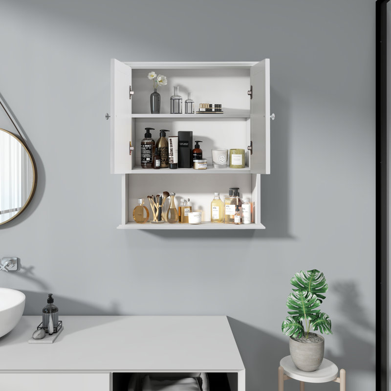 Laurianna Wall Bathroom Cabinet Over The Toilet Storage, White