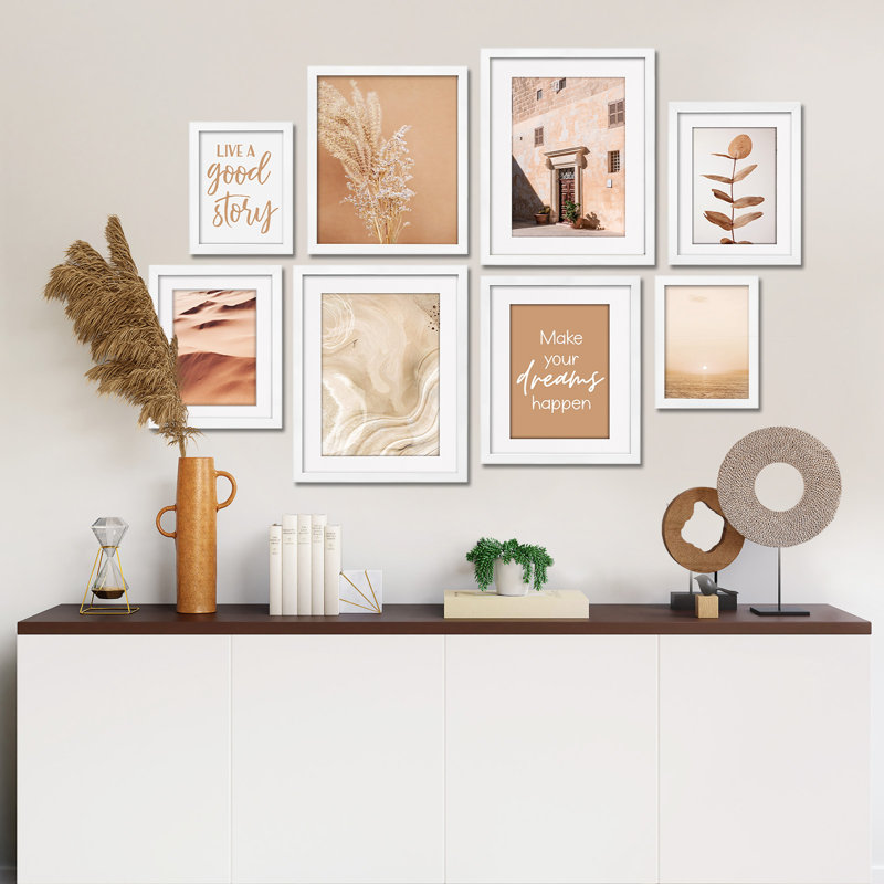 Shivangi White Neutral Gallery  Picture Frames Set ,11x14-2PCS, 10x12-2PCS, 8x10-2PCS, 6x8-2PCS 