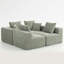Canapé modulaire modulaire pour le salon, rembourrage en mousse texturée légère, ensemble compressé compact, assemblage simple, ensemble 111 po x 74 po x 24 po-2140374235