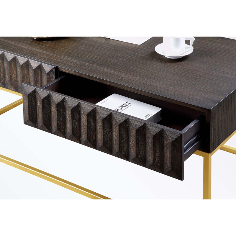 Table de bout carrée avec pieds en métal
