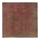 Oversized Vintage Turkish Rug With Medallion Lattice In Multicolour - Rug & Kilim