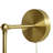 White Ceramic Wall Sconce with Adjustable Swing Arm Gold/White See below