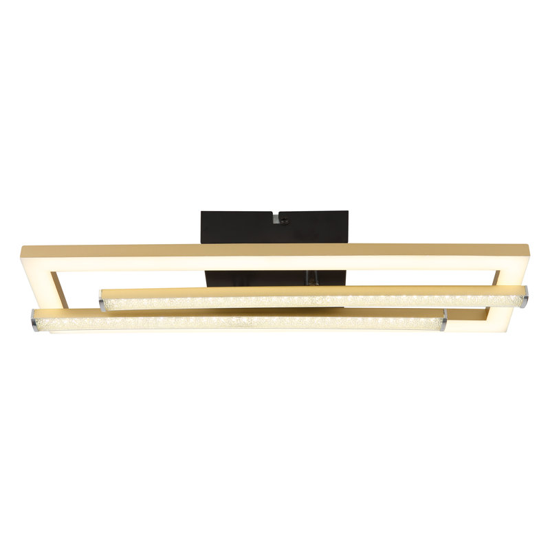 Deaken LED Flush Mount, Matt black/gold colors