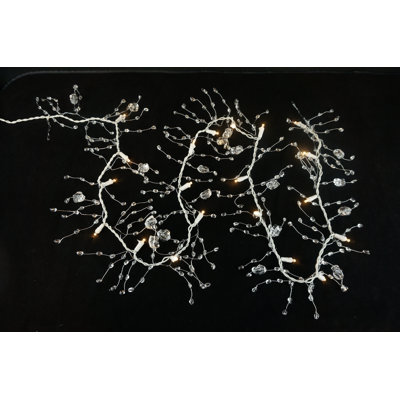Guirlande fantaisie en cristal blanc 6 pi