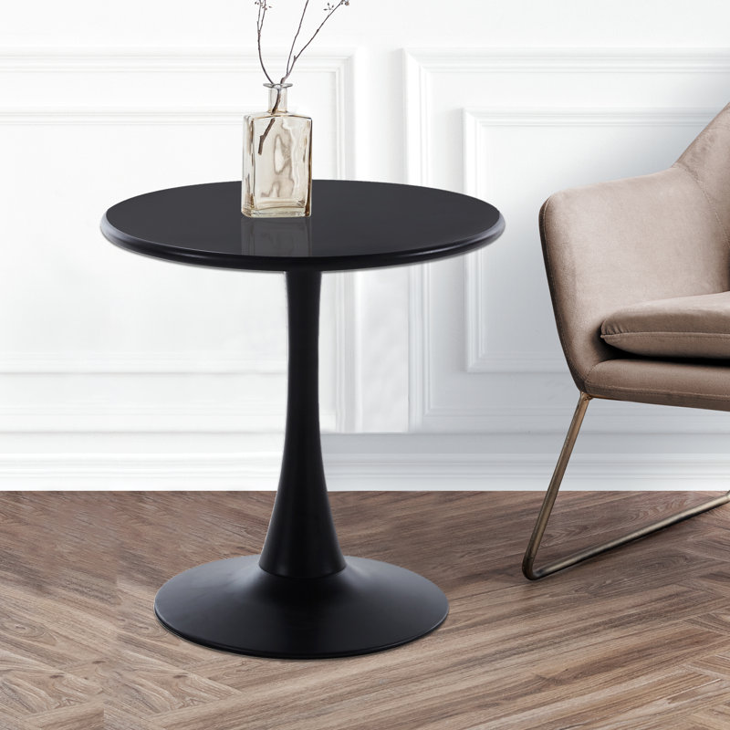Table de bout en acier Cohl, Noir