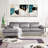 Shannon Velvet Sectional Sofa with Chaise-232268733