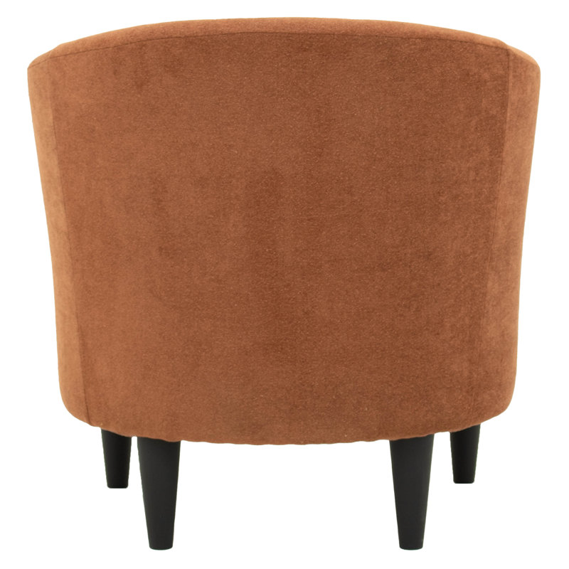 Fauteuil demi-tonneau de 29,50 po de largeur, Chloe Clay 100% Polyester