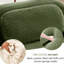 Olive modulaire avec 3 repose-pieds, éponge à haute résilience 32d, sans assemblage, base antidérapante pour les sièges en velours côtelé à trois places