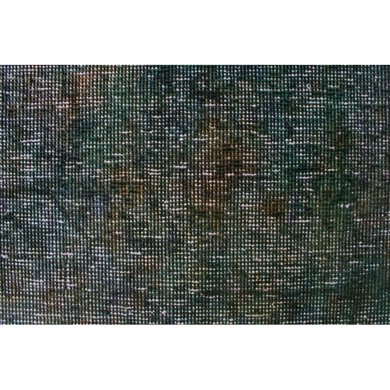 Tapis de la surface en laine vert/gris 8 pi x 10 pi 10 po one-of-kind à la main noué la Treva