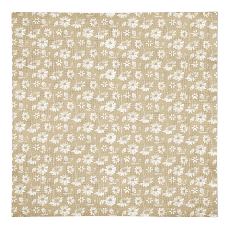 Cotton Twill Floral Square Napkin