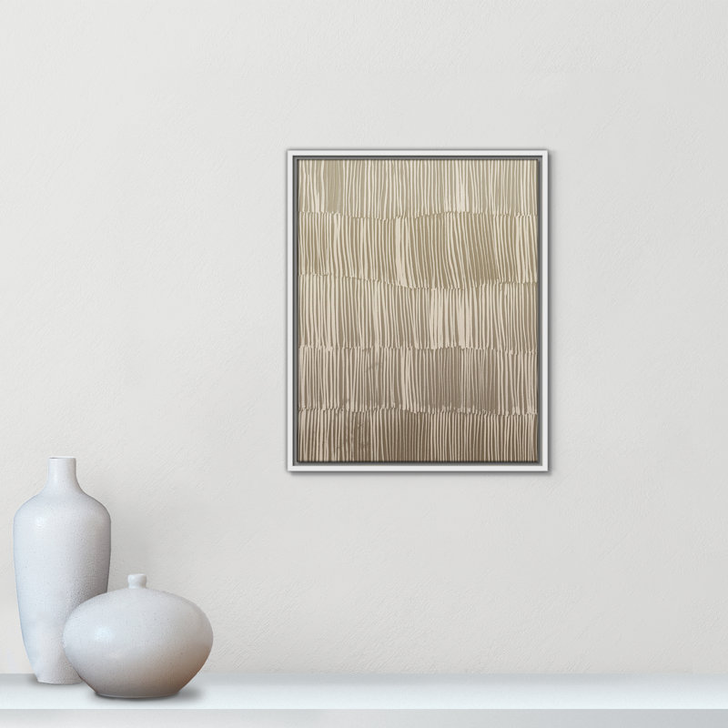 Linear Calm I Print par , H 21,5 po x l 17,5 po, Flotteur blanc
