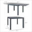 Table d'extérieur, table d'extérieur rectangulaire en aluminium