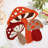  Cute Red Mushroom Bath Mat, Non Slip Bath Rug For Kids, Strong Absorbent Soft Washable Bathtub Mat For Shower And Bathroom-865494316