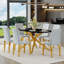 Modern Dining Table Sets(must Include Both Table And Chair) Glass Metal