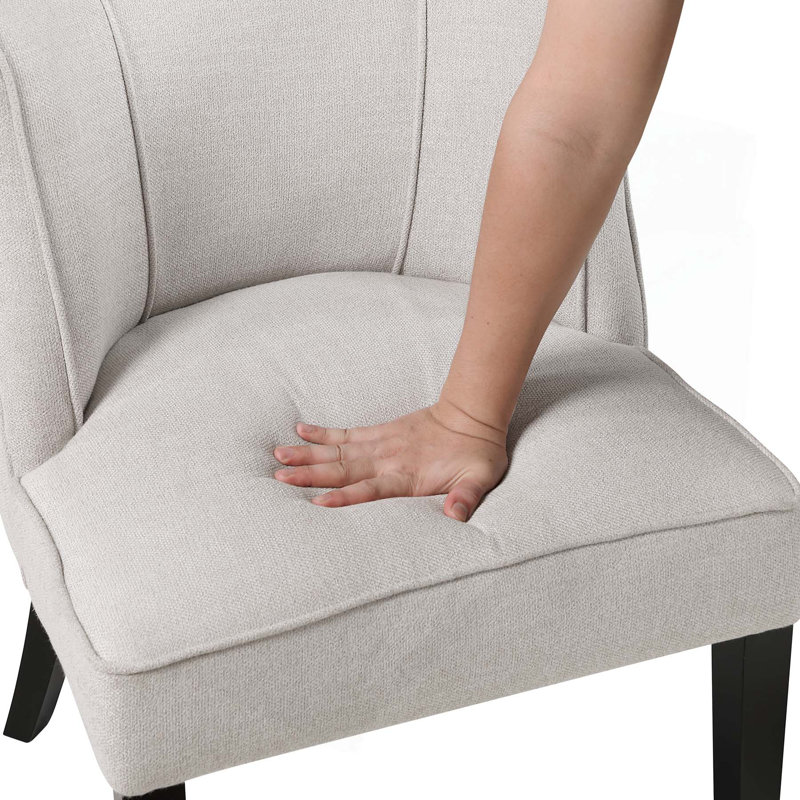 Magno Upholstered Accent Chair, Beige Fabric