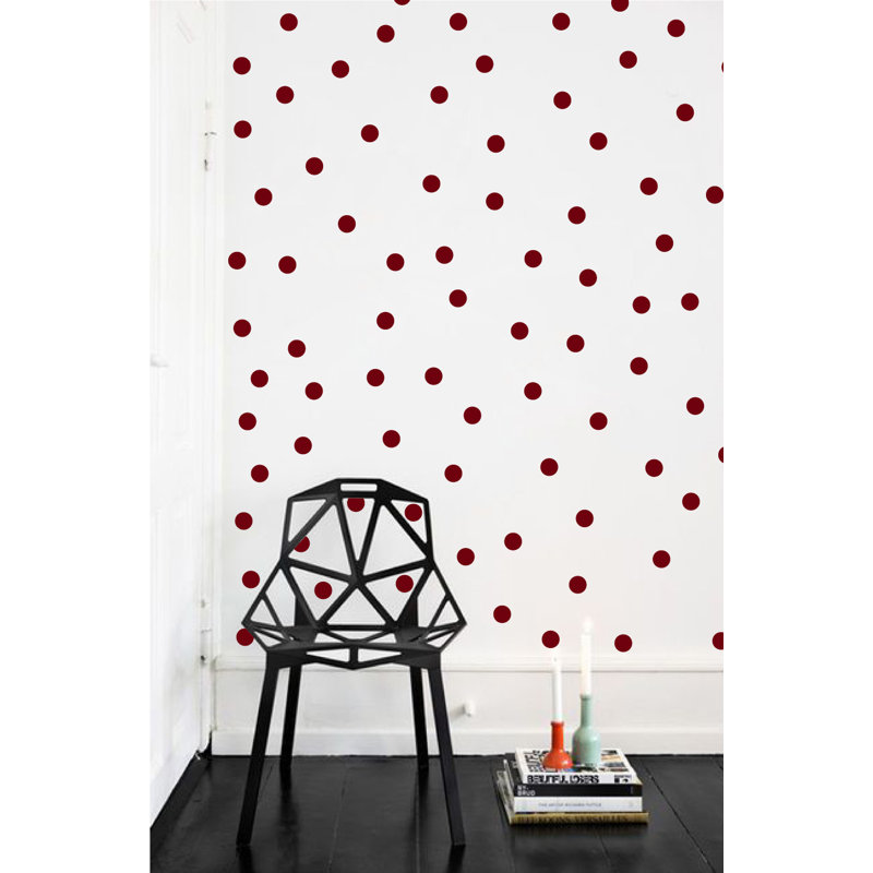Adhésif décoratif à pois, Bourgogne, H 48 po x l 78 po x P 0,01 po