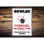 Enseigne en aluminium Bowler-433679270