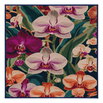 Machine Washable Nature Purple Area Rug