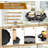 Black Round MDF Raised Tray With Scalloped Edges And Anti-Slip Base
