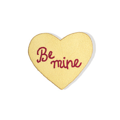 "Be Mine" Beaded Heart Placemat