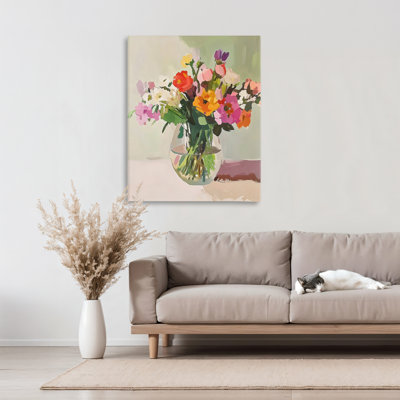 Cheerful Garden Bouquet Canvas, design by Riley B