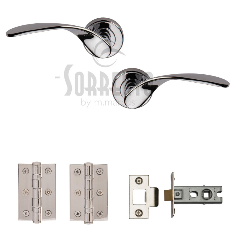 Heritage Brass Lorenz Door Handle Kit, Polished Chrome