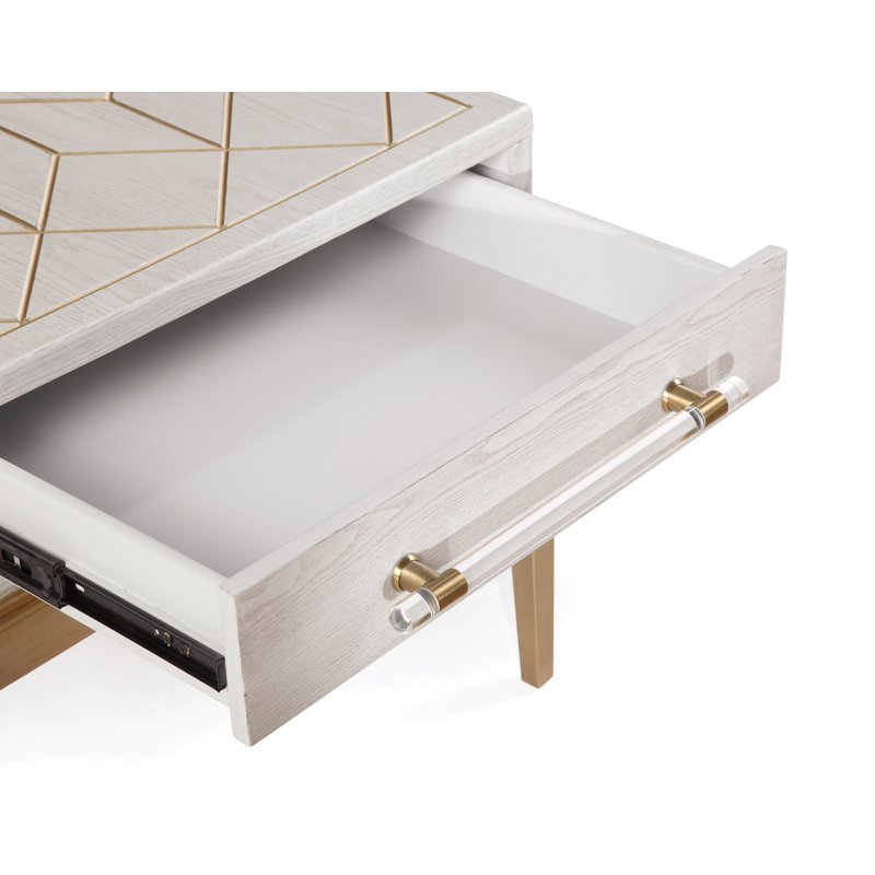 Whitmore End Table, White, 23" H x 17" W x 25" D