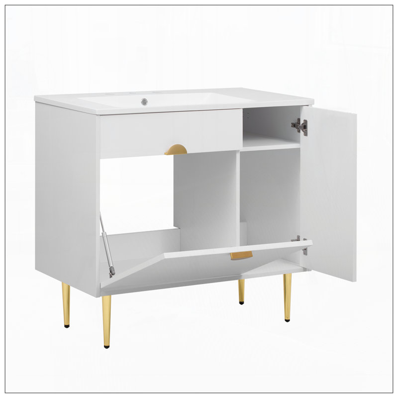 Meuble-lavabo 36 po avec lavabo en résine