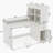 Modern White Computer Desk With 2 Drawers