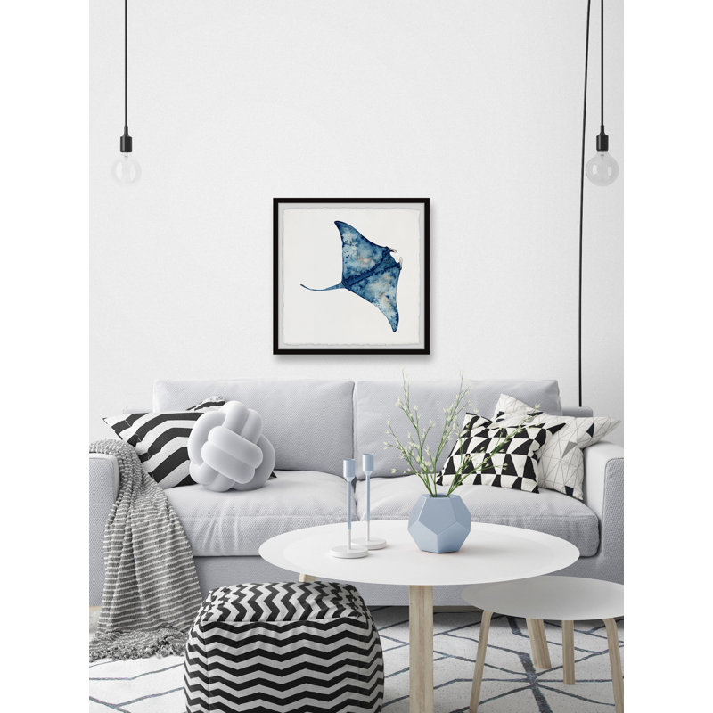 Wild Stingray by Marmont Hill - Single Picture Frame Painting, 30cm H x 30cm W x 3.81cm D