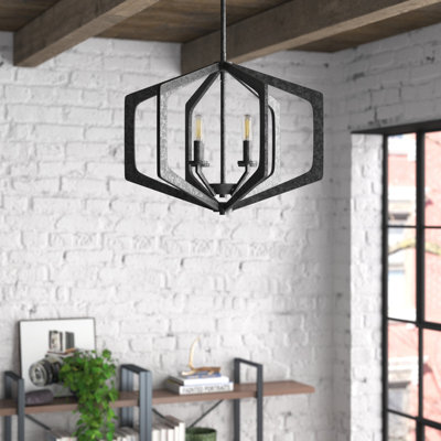 Lustre géométrique à 4 lumières Wesley