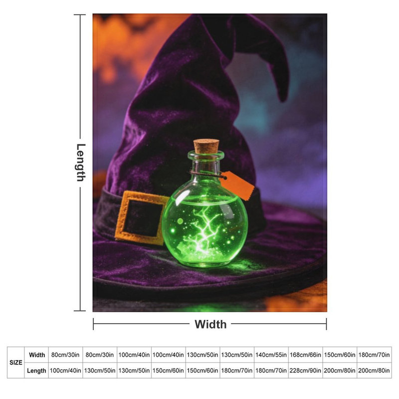 Jeté en flanelle de luxe Glowing Potion, couverture douce et chaude pour le canapé du salon, 50 x 60 po