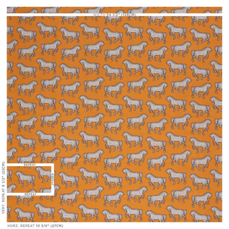 Tissu Faubourg, Orange