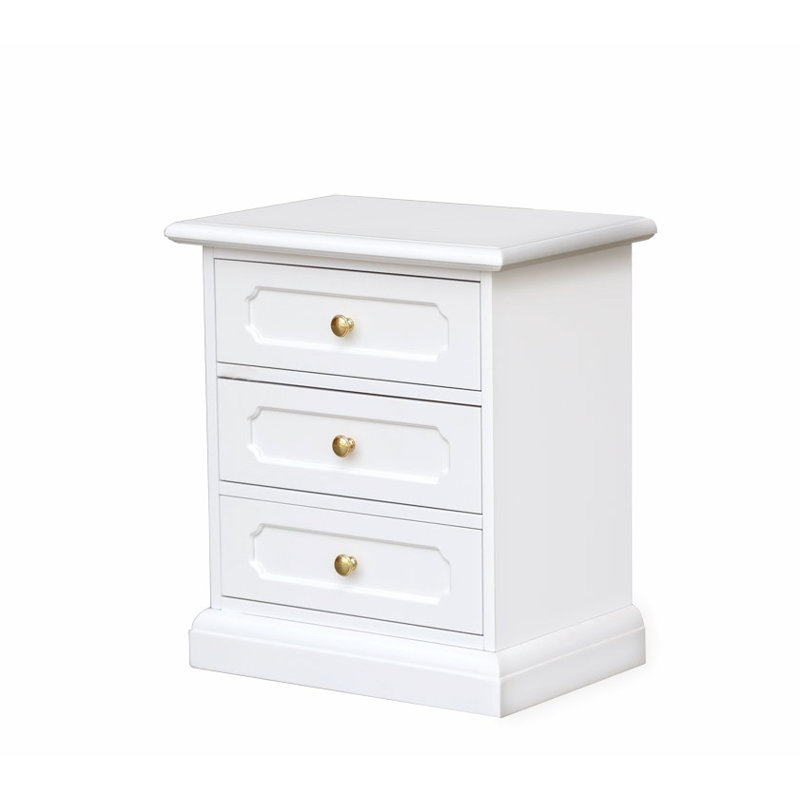 Didona 53cm W Solid + Manufactured Wood Bedside Table, Light Grey