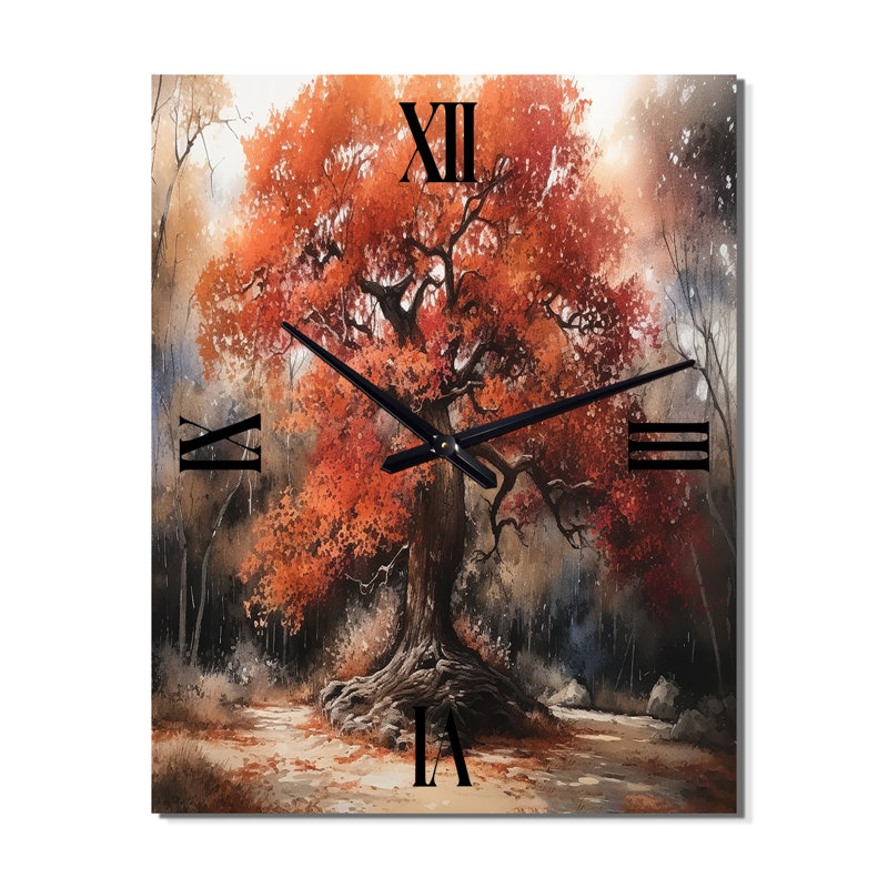Jakylie - Très grandes horloges murales à motif floral, H 28 po x l 12 po