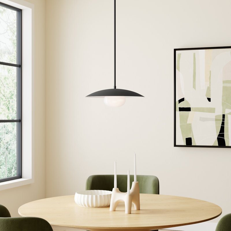 Del 1 - Light Single Pendant, Black
