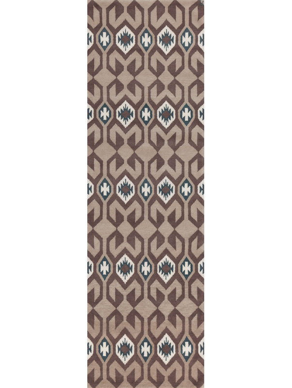 Mesa Wool Geometric Area Rug, Runner 3' x 10'