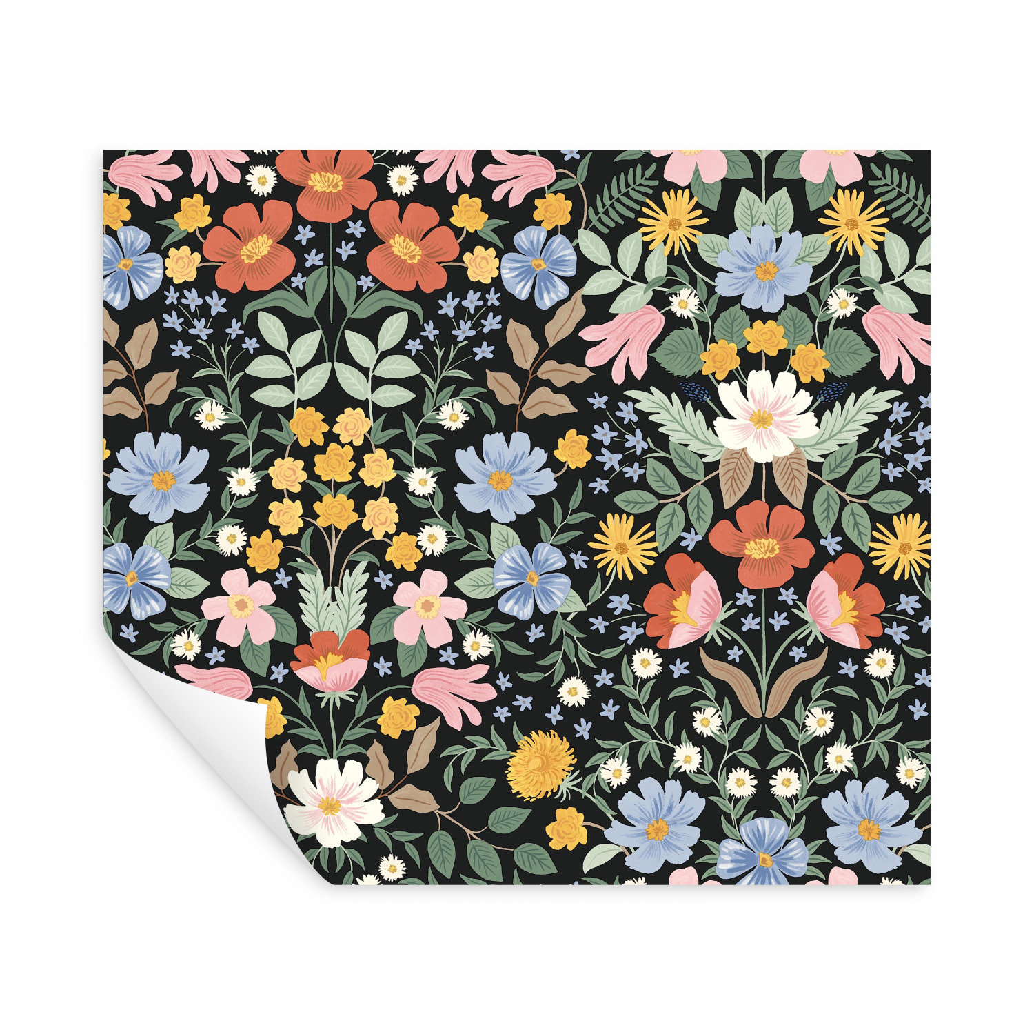 Bramble Garden Self-Adhesive Roll, Black